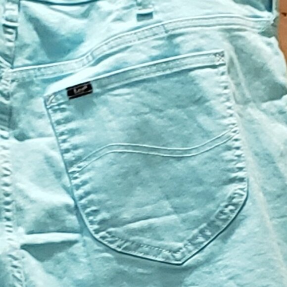 Lee Turquoise Blue Denim 5 picket Short - Picture 5 of 9